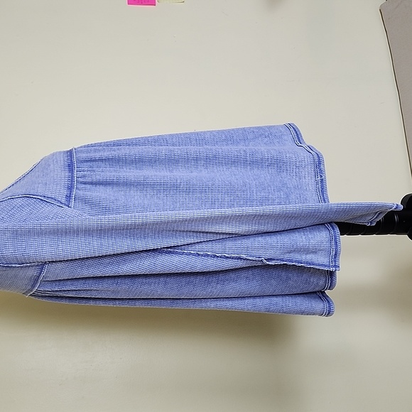 We The Free Women's Purple Loose Fitting, Asymmetrical Long Sleeve T-Shirt - Picture 3 of 15